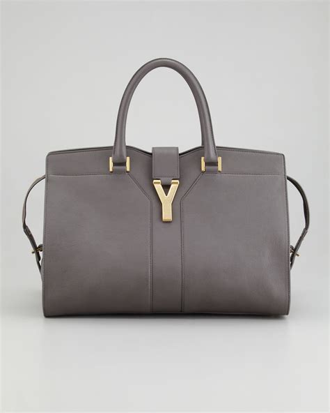 ysl cabas chyc medium grey|Yves Saint Laurent Medium YSL Cabas Chyc Bag .